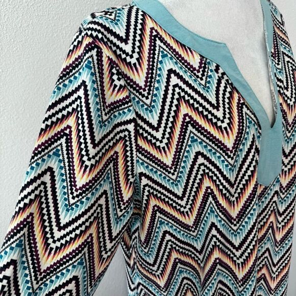 Jaclyn Smith Pullover Dress Zig Zag Colorful SZ XL - Picture 4 of 15